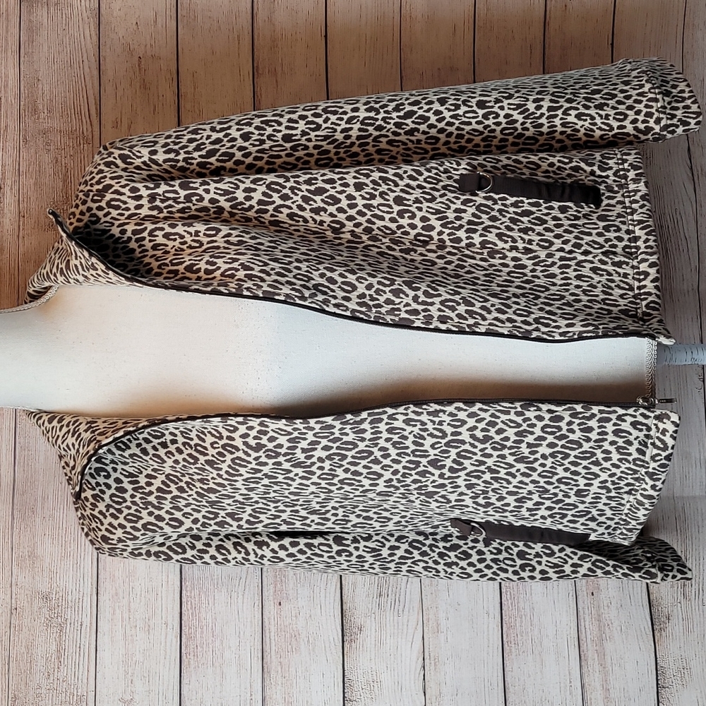 RAFAEL SPORT BROWN LEOPARD PRINT TWO PIECE JOGGING SUIT - Picture 3 of 16